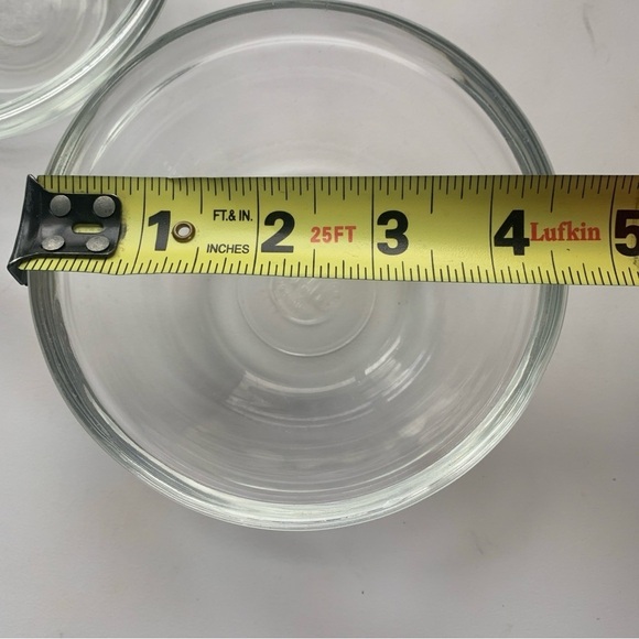 Vintage Made in France Set Clear Glass Round Food Prep Mixing Bowls 4.75”Duralex - Picture 3 of 6